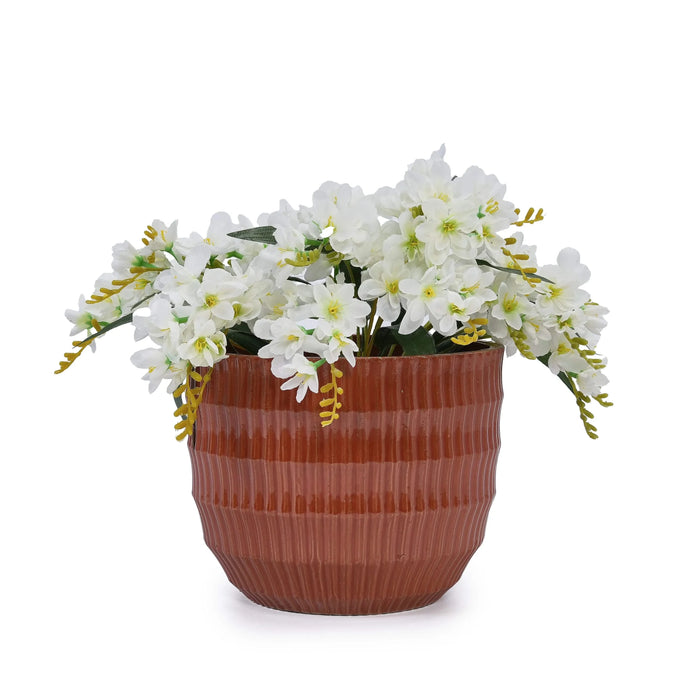 4 Pieces Ceramic Flowerpot, Modern Planter for Patio, Garden or Windowsills - Coral Default -DTYStore