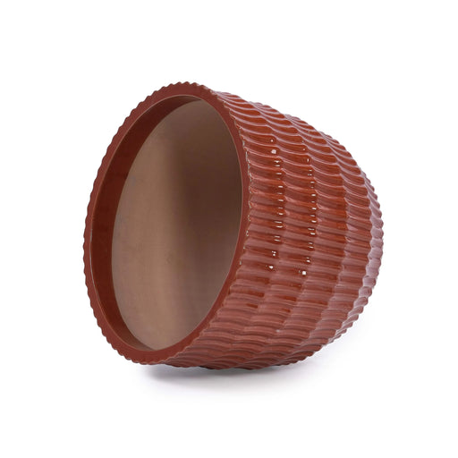 4 Pieces Ceramic Flowerpot, Modern Planter for Patio, Garden or Windowsills - Coral Default -DTYStore