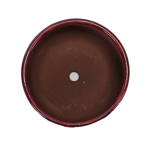 4 Pieces Ceramic Planter Pot, Modern Indoor Outdoor Flowerpot for Patio, Garden, or Windowsills - Bean Paste Red Default -DTYStore