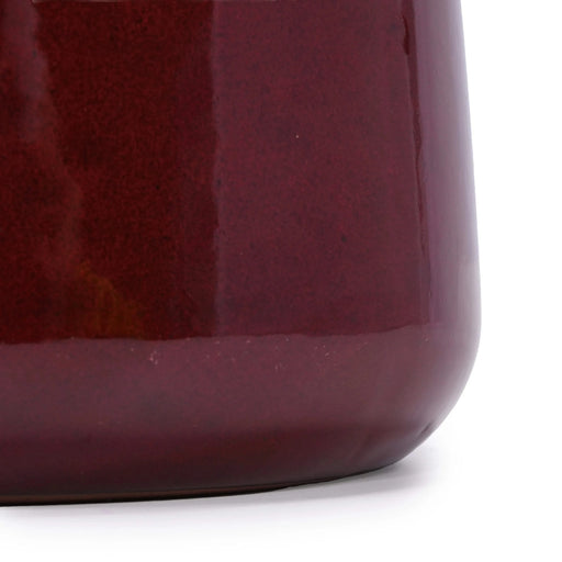 4 Pieces Ceramic Planter Pot, Modern Indoor Outdoor Flowerpot for Patio, Garden, or Windowsills - Bean Paste Red Default -DTYStore