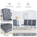 4 piece set of gray armless dining chairs brings a touch of elegance and mystery to the dining area with its deep gray tone,The grid and buckle design of the back add a vintage yet fashionable touch Default -DTYStore