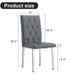 4 piece set of gray armless dining chairs brings a touch of elegance and mystery to the dining area with its deep gray tone,The grid and buckle design of the back add a vintage yet fashionable touch Default -DTYStore
