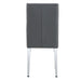 4 piece set of gray armless dining chairs brings a touch of elegance and mystery to the dining area with its deep gray tone,The grid and buckle design of the back add a vintage yet fashionable touch Default -DTYStore