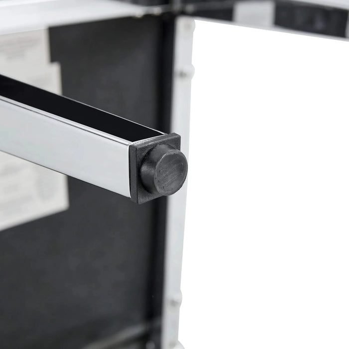 4 piece set of gray armless dining chairs brings a touch of elegance and mystery to the dining area with its deep gray tone,The grid and buckle design of the back add a vintage yet fashionable touch Default -DTYStore