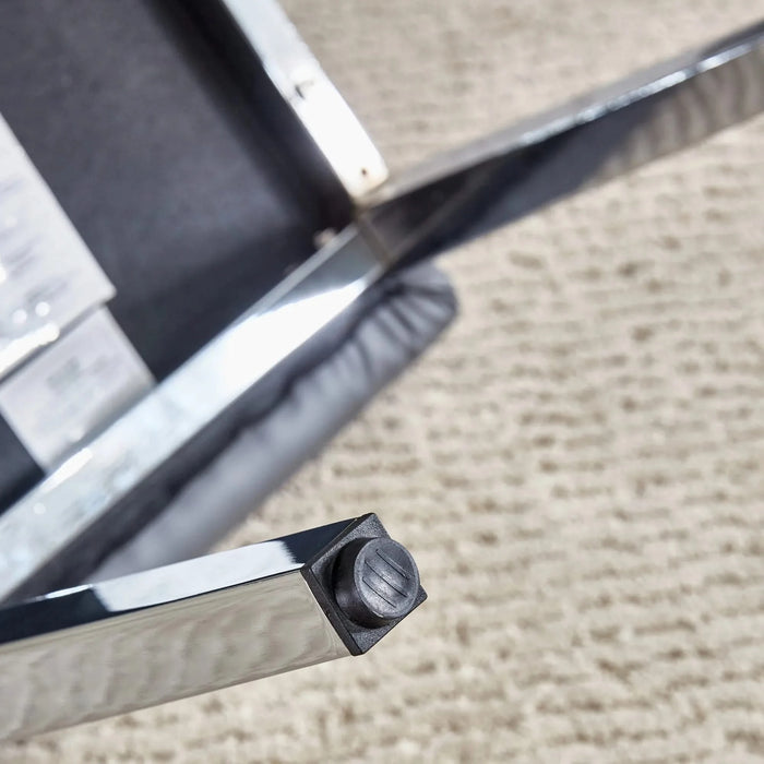 4 piece set of gray armless dining chairs brings a touch of elegance and mystery to the dining area with its deep gray tone,The grid and buckle design of the back add a vintage yet fashionable touch Default -DTYStore