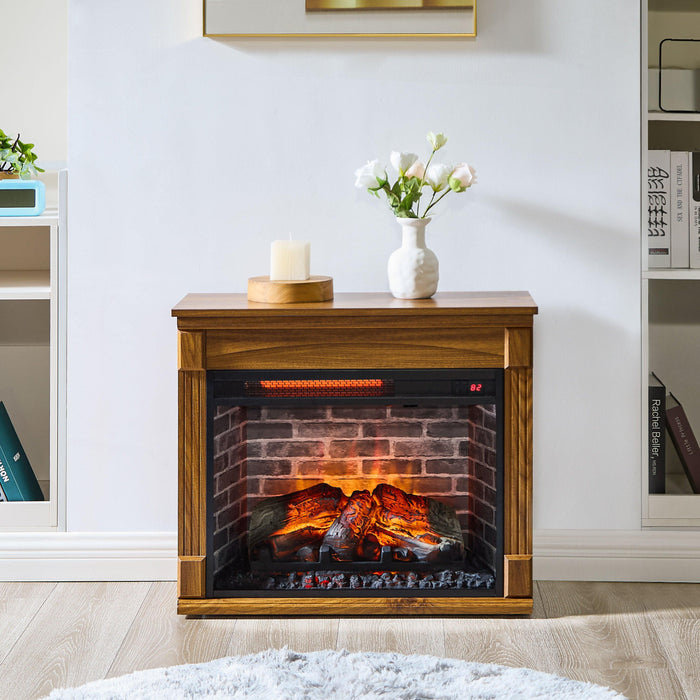 28 inch TV media entertainment center With electric fireplace - DTYStore