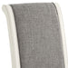 Belleza Antique White Solid Wood Upholstered Dining Chairs, Set of 2 - DTYStore