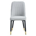 Modern dining chairs are equipped with light gray PU artificial leather backrest cushions and black metal legs, suitable for restaurants,kitchens,and bedrooms.Set of 4pieces (light gray+PU)W1151118943 - DTYStore