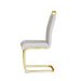 Modern Dining Chairs,PU Faux Leather High Back Upholstered Side Chair with C-shaped Tube. Plating Golden Metal Legs for Dining Room Kitchen Vanity Patio Club Guest Office Chair (Set of 4) (White+PU) - DTYStore