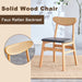 Cozy Natural Wood Color Rubberwood Dining Chair Set - 8 Pieces, Solid Wood and Rattan-Style Design, Small Curved Back, PU Cushion, And Beautiful Shape Match Perfectly With Any Room And Everyday Use. - DTYStore
