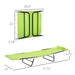 Outsunny Folding Chaise Lounge Chair, Pool Sun Tanning Chair, Outdoor Lounge Chair with Reclining Back, Breathable Mesh Seat, Headrest for Beach, Yard, Patio, Green - DTYStore