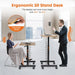 Mobile Rolling Standing Desk Laptop Computer Cart for Home - DTYStore