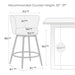 Counter Height Bar Stools Set of 2, 360Â° Swivel Upholstered Barstools with Backs and Metal Legs, 26" H Seat Height, Velvet Fabric,Goldy Footrest - DTYStore