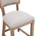 26.5' Counter Stools Set of 2, Upholstered Counter Height Bar Stools with Comfy Back, Solid Rubber Wood Frame, Backrest, Footrest, Armless Barstools for Home Bar, Kitchen Counter, Beige & Natural - DTYStore