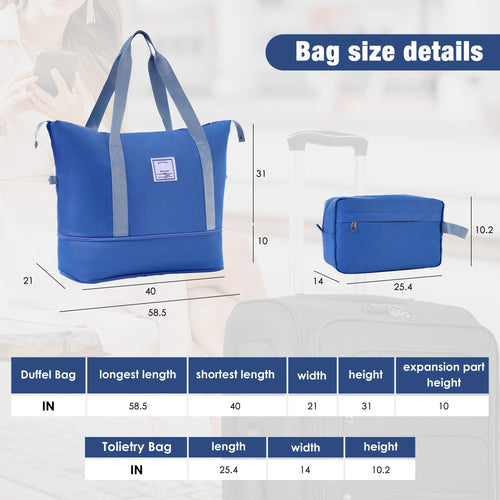 Softside Luggage Expandable 3 Piece Set Suitcase with Duffel Bag Upright Spinner Softshell Lightweight Luggage Travel Set - Image 59