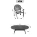 (Cushions In Random Colors)7-Piece Set Of Cast Aluminum Patio Furniture With Cushions - DTYStore