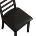 Metal Dining Chairs Set of 4, Steel Legs and PU Leather Seats, High Back Armless Dining Chairs, for Kitchen, Living Room, Black - DTYStore