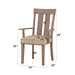 Nathaniel Fabric & Maple Finish Arm Chair (Set of 2) - DTYStore