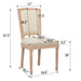 Upholstered Fabrice French Dining Chair,Set of 2,Beige - DTYStore
