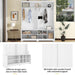 Modern Hallway Hall Tree with Metal Hooks and Storage Space, Multi-Functional Entryway Coat Rack with Shoe Cubbies, White (Pre-sale date: December 18th) - DTYStore