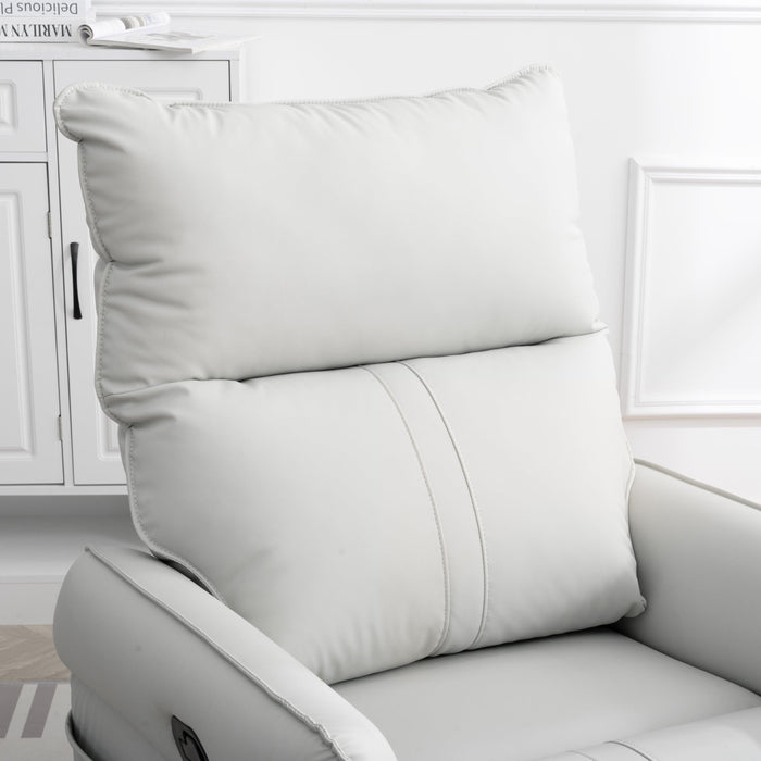 Rocking Recliner Chair,360 ° Swivel Nursery Rocking Chair,Glider Chair,Modern Small Rocking Swivel Recliner Chair for Bedroom,Living Room Chair Home Theater Seat,Side Pocket(Light Gray+360°Swivel) - DTYStore
