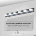 LED Modern Black 6-Light Vanity Lights Fixtures Over Mirror Bath Wall Lighting - DTYStore