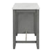 5-piece Counter Height Dining Table Set with Built-in Storage Shelves,Grey(OLD SKU W504S00143) - DTYStore
