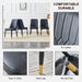 Modern dining chairs, equipped with PU artificial leather backrest cushions and black metal legs, suitable for restaurants, kitchens, and bedrooms. Set of 4 pieces (black+PU leather)C-007 - DTYStore