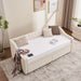 Twin Size Upholstered Daybed with Storage Drawers, Solid Wood Sofábed Bed Frame with Velvet Fabric & Wood Slat Support for Bedroom, Living Room, Office,Beige