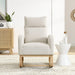 27.6"W Modern Accent High Backrest Living Room Lounge Arm Rocking Chair, Two Side Pocket - DTYStore