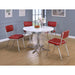 Red and Chrome Upholstered Side Chairs (Set of 2) - DTYStore