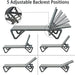 Patio Chaise Lounge Outdoor Aluminum Polypropylene Chair with Adjustable Backrest, Poolside Sunbathing Chair for Beach,Yard,Balcony (Gray, 2 Lounge Chairs) - DTYStore