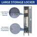 1 Door 66"H Metal Lockers With Lock for Employees,Storage Locker Cabinet for Home Gym Office School Garage,Gray - DTYStore