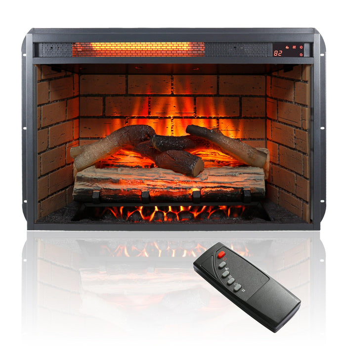 60 Inch Electric Fireplace Entertainment Center With Door Sensor-Jasmine white color - DTYStore