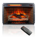 60 Inch Electric Fireplace Entertainment Center With Door Sensor-Dark Rustic Oak - DTYStore
