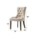 Yotam Beige Fabric & Salvaged Oak Finish Side Chair (Set of 2) - DTYStore