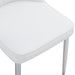 4 modern dining chairs, smooth PU leather backrest and silver-toned metal legs for a comfortable home experience for kitchens, bedrooms and offices. - DTYStore