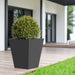 18' H Tall Metal Tapered Planter – Large Outdoor & Indoor Garden Plant Pot with Drainage Hole and Rubber Plug, Stylish Burnished Black Finish for Home and Patio - DTYStore