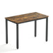 Dining Table Set, Bar Table with 2 Dining Benches, Kitchen Table Counter with Chairs, Industrial for Kitchen Breakfast Table, Living Room, Party Room, Rustic Brown and Black,43.3″L x23.6″W x 29.9″H - DTYStore