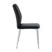 6 black dining chairs. Modern chairs from the Middle Ages. Made of PU material cushion and silver metal legs. Suitable for restaurants and living rooms - DTYStore