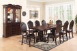 Gorgeous Formal Set of 2 Arm Chairs Brown Color Rubberwood Dining Room Furniture Faux Leather Upholstered Seat - DTYStore