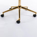 Furniture Office Chair,Artificial rabbit hair Home Office Chair with Golden Metal Base,Adjustable Desk Chair Swivel Office Chair,Vanity Chair(Beige) - DTYStore