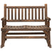 Outsunny 2-Person Wood Rocking Chair with Log Design, Heavy Duty Loveseat with Wide Curved Seats for Patio, Backyard, Garden, Walnut - DTYStore