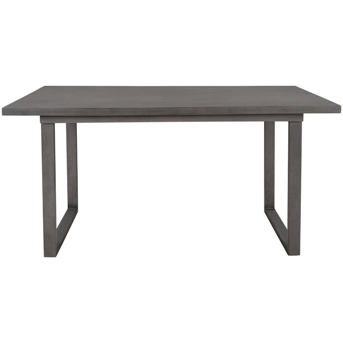 6-Pieces Family Furniture, Solid Wood Dining Room Set with Rectangular Table & 4 Chairs with Bench(Gray) - DTYStore