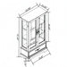 Glass Cabinet Lighted Glass Cabinet Curio Display Cabinet with Adjustable Glass Shelves 2 Doors and 1 drawer Cabinet Bulb Included OAK - DTYStore
