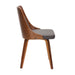 Anabelle Mid-Century Modern Dining/Accent Chair in Walnut Wood and Brown Faux Leather by LumiSource - Set of 2 - DTYStore