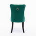 Nikki Collection Modern, High-end Tufted Solid Wood Contemporary Velvet Upholstered Dining Chair with Wood Legs Nailhead Trim 2-Pcs Set,Green - DTYStore