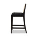 Panama 26.5' Curved Back Cane Rattan Counter Stool, Set of 2, Ebony Black Boucle - DTYStore