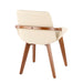 Cosmo Mid-Century Chair in Walnut and Cream Faux Leather by LumiSource - DTYStore
