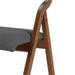 Upholstered folding Dining chair, space saving, easy to carry, Dining Room,No assembly required, 2-Pack-Grey+Walnut - DTYStore